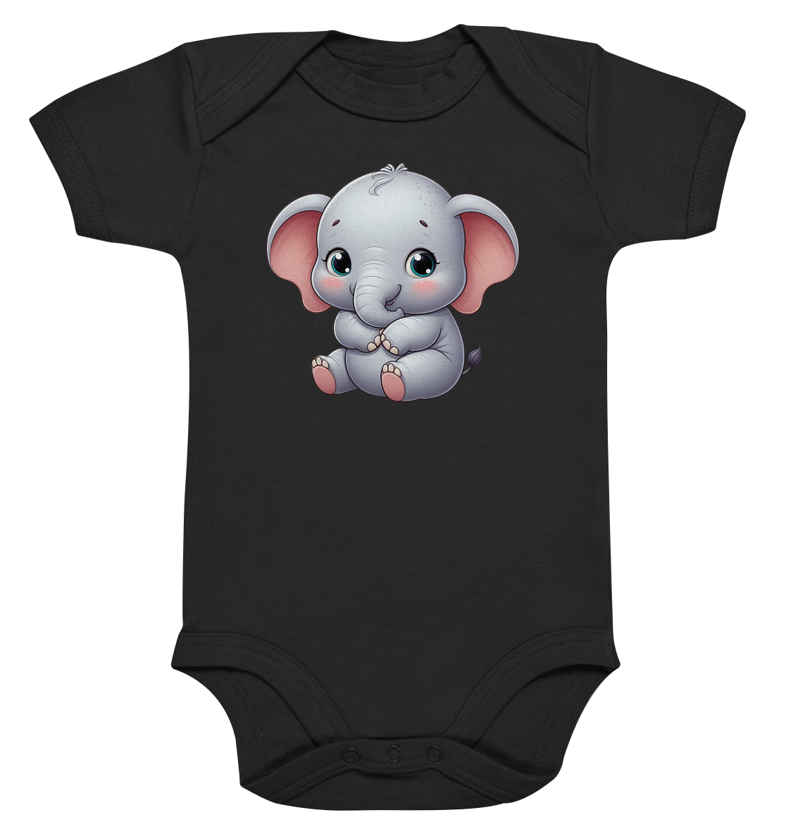 Baby Kurzarm-Body "little elephant" Bio-Baumwolle