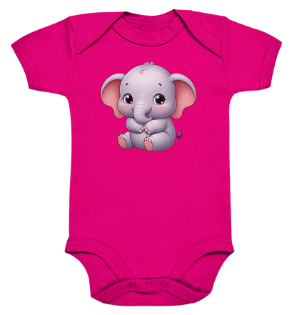 Baby Kurzarm-Body "little elephant" Bio-Baumwolle