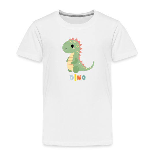 Kinder Premium T-Shirt Dino - weiß