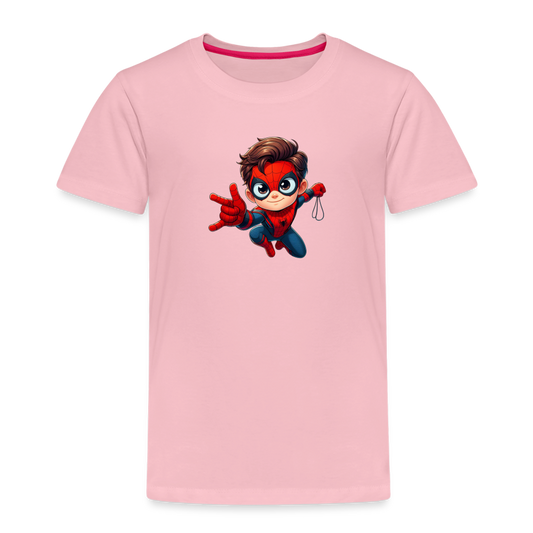 Kinder Premium T-Shirt "Spider" - Hellrosa