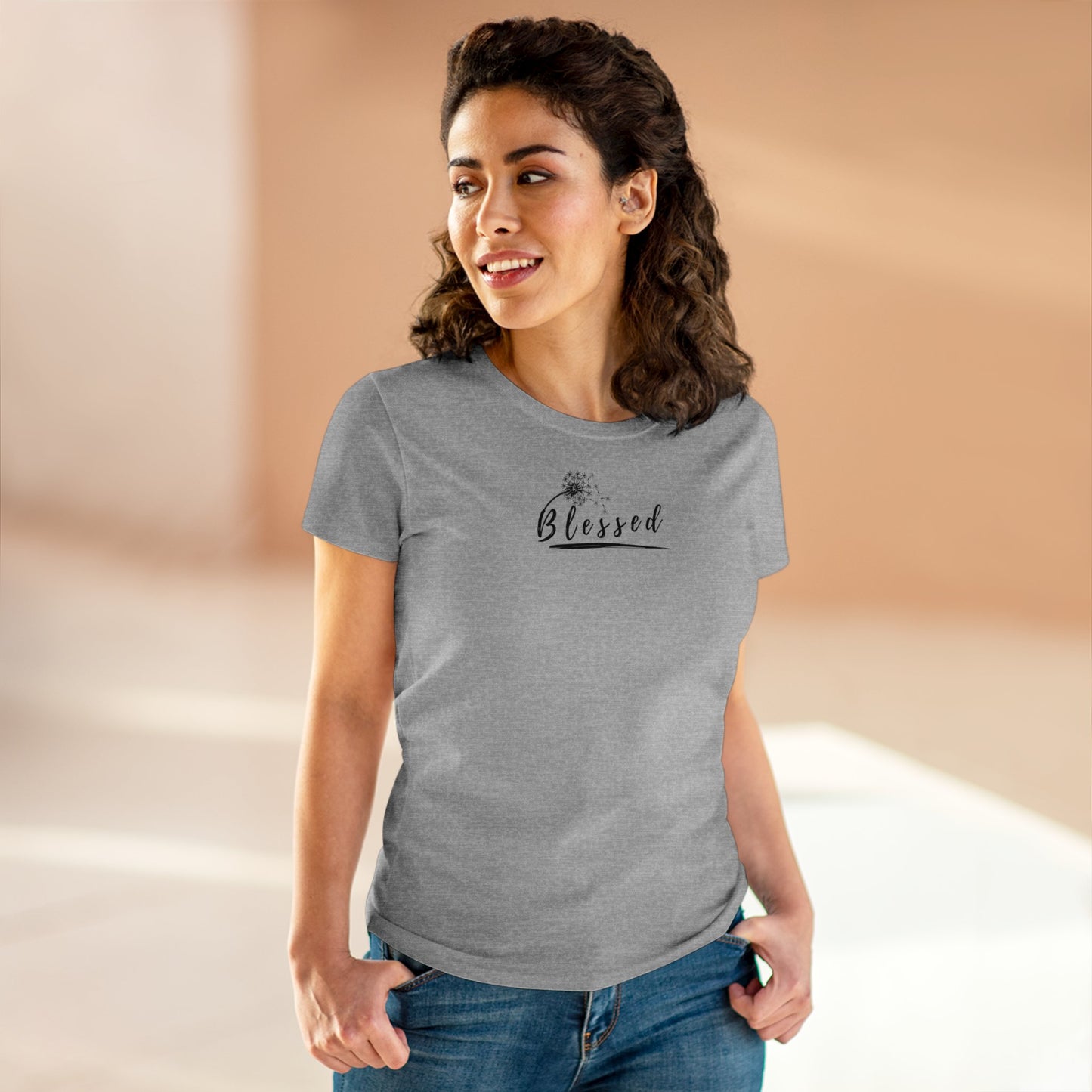 Damen Baumwoll T-Shirt "Blessed"