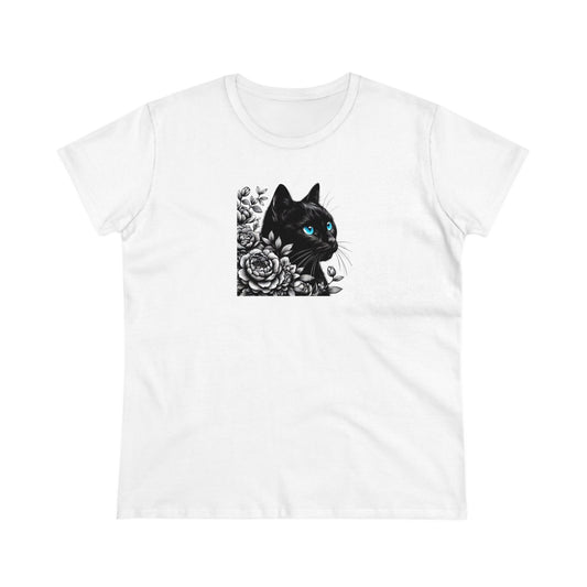 Damen Baumwoll T-Shirt "Katze"