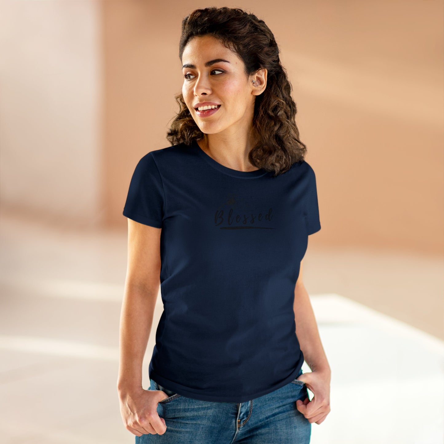 Damen Baumwoll T-Shirt "Blessed"