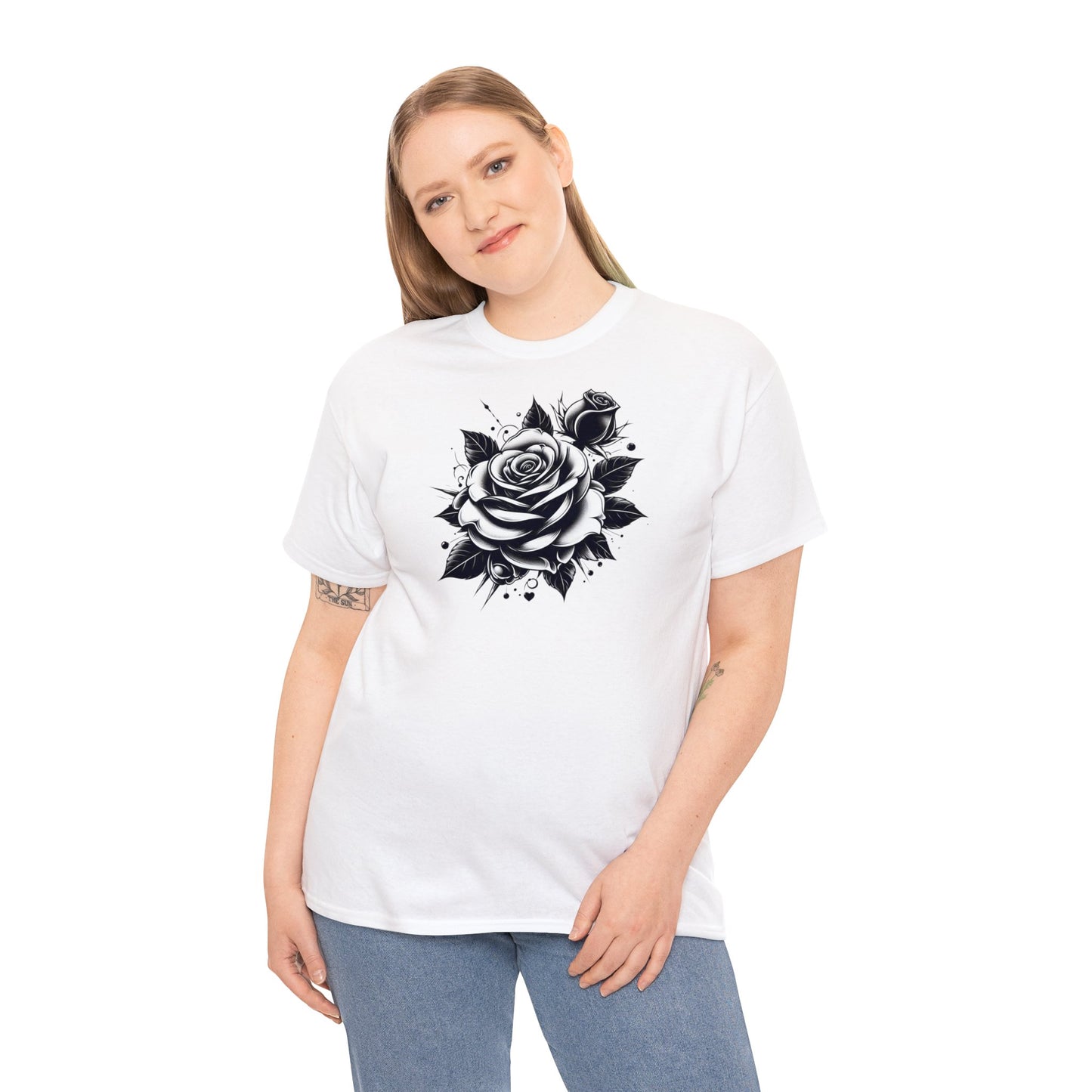 Damen Bio-Baumwoll T-Shirt "Rose" weiss