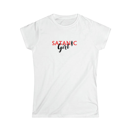 Damen Baumwoll-T-Shirt "Satanic Girl"