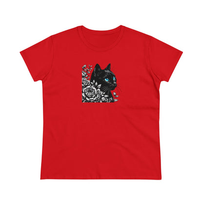 Damen Baumwoll T-Shirt "Katze"