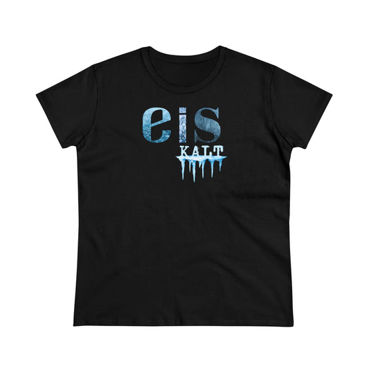 Damen Baumwoll T-Shirt "eis kalt"