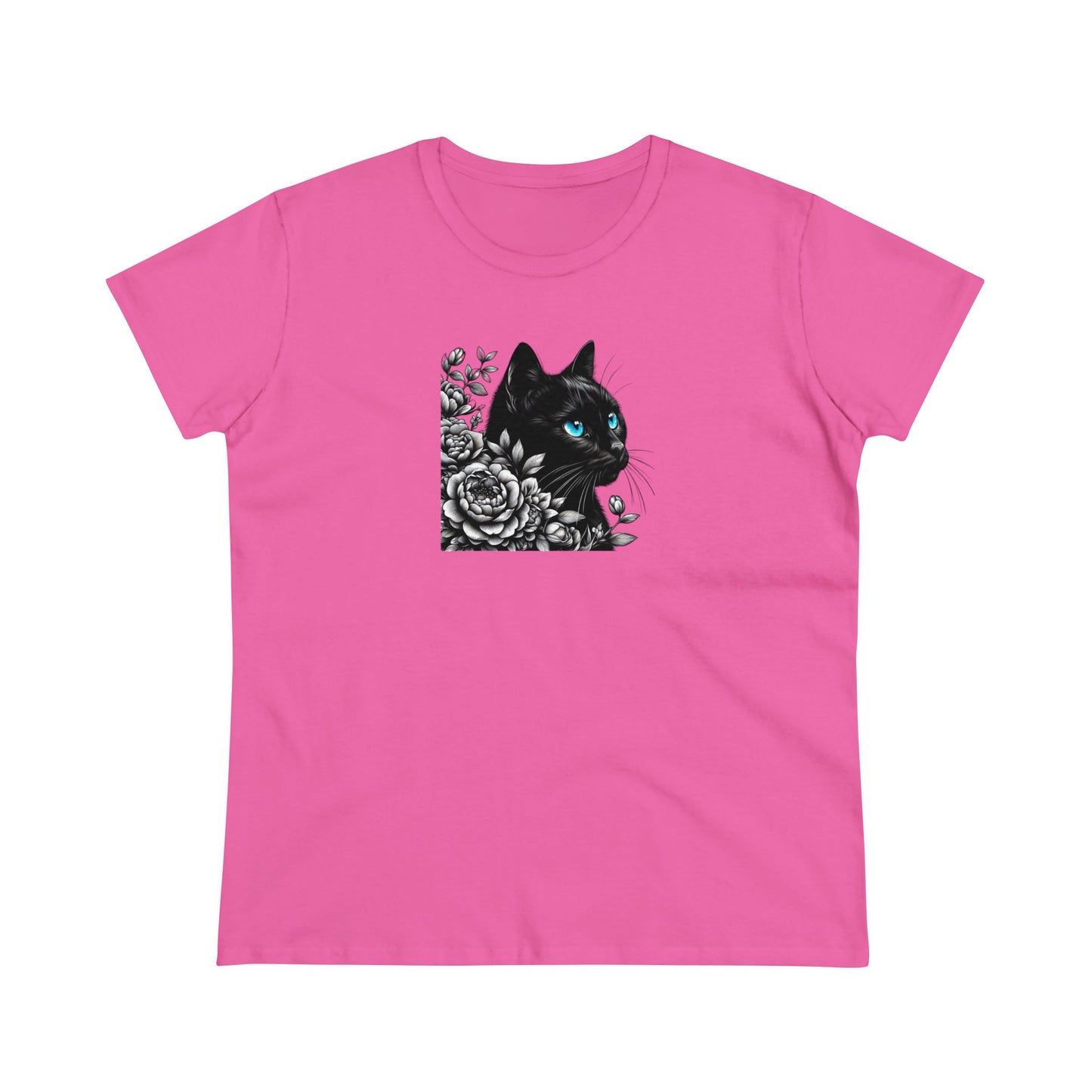 Damen Baumwoll T-Shirt "Katze"