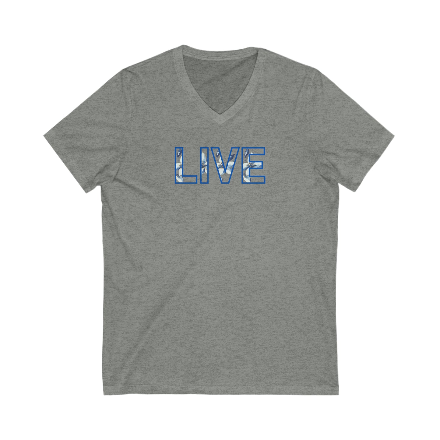 Damen Baumwoll V-Neck Shirt "Live"