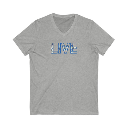 Damen Baumwoll V-Neck Shirt "Live"