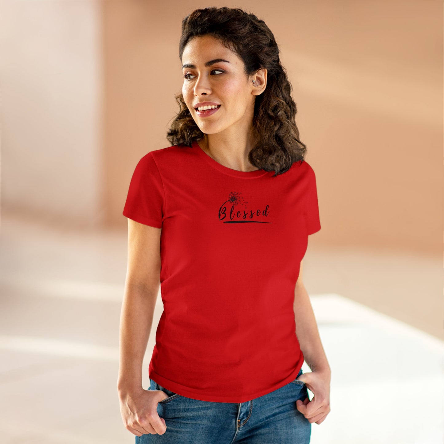 Damen Baumwoll T-Shirt "Blessed"