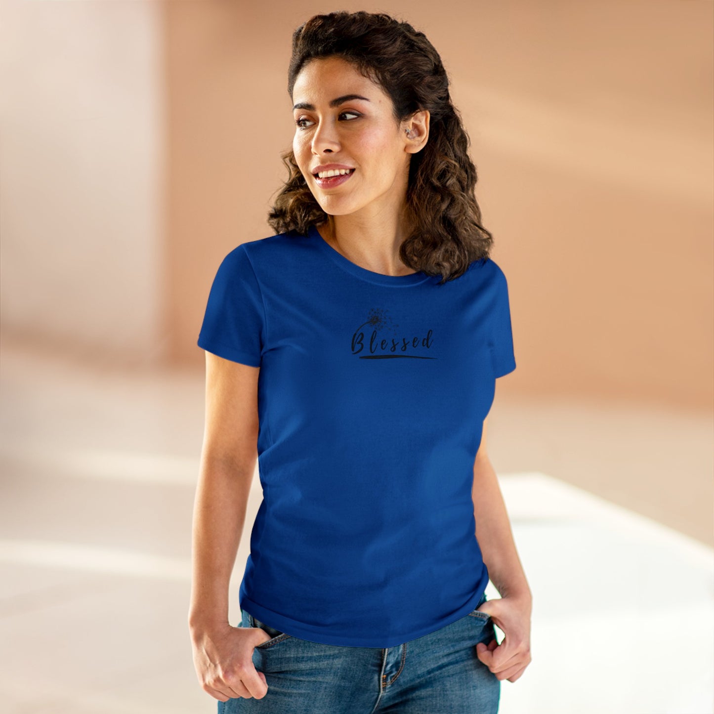 Damen Baumwoll T-Shirt "Blessed"