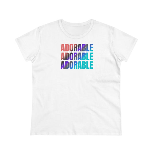 Damen Baumwoll T-Shirt "adorable"