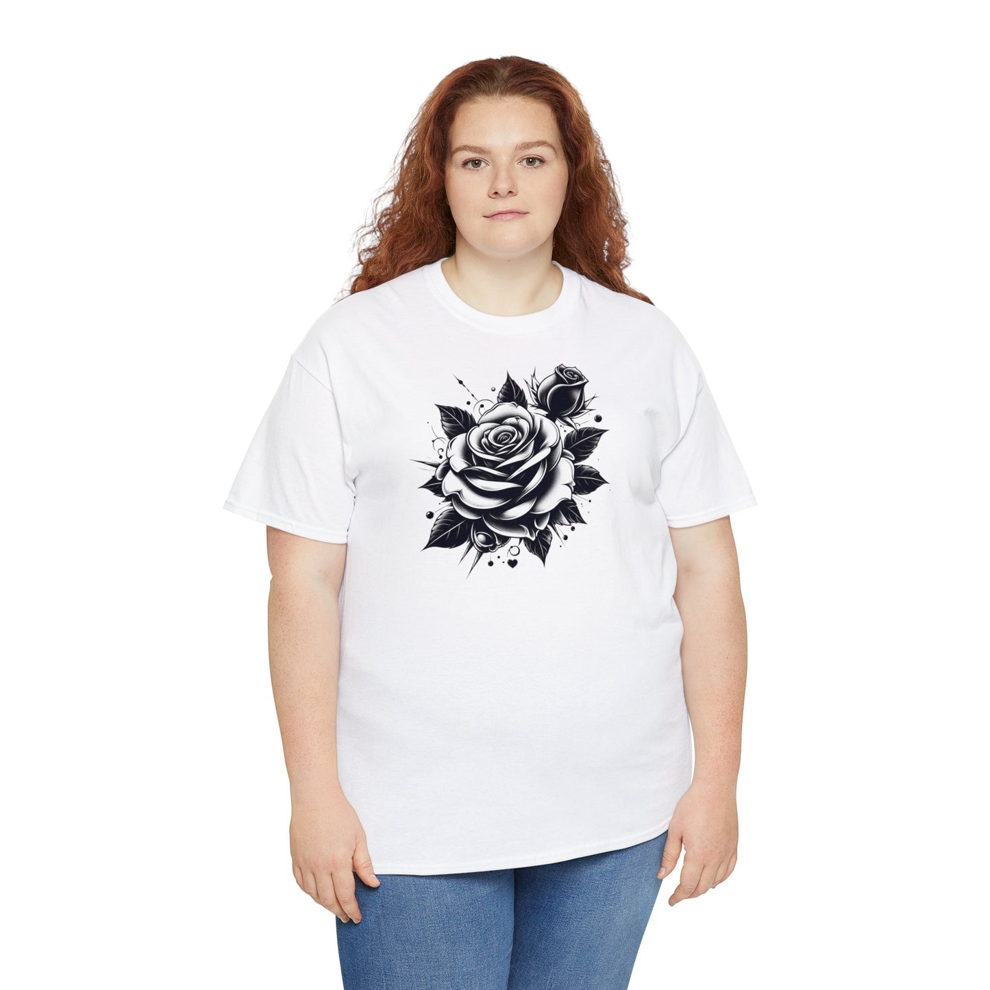 Damen Bio-Baumwoll T-Shirt "Rose" weiss