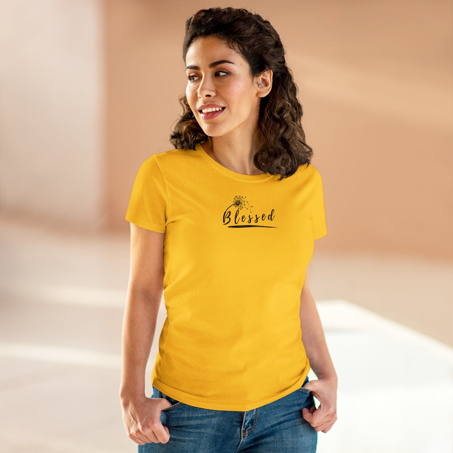 Damen Baumwoll T-Shirt "Blessed"