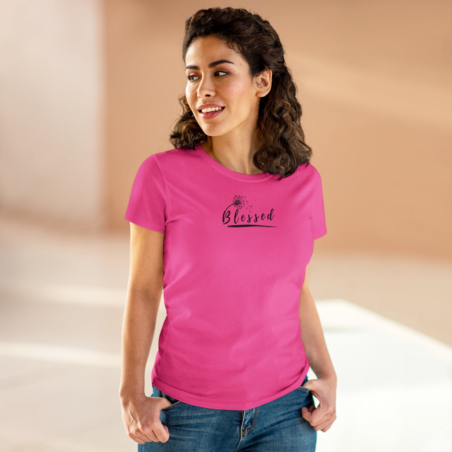 Damen Baumwoll T-Shirt "Blessed"