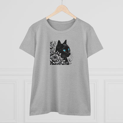 Damen Baumwoll T-Shirt "Katze"