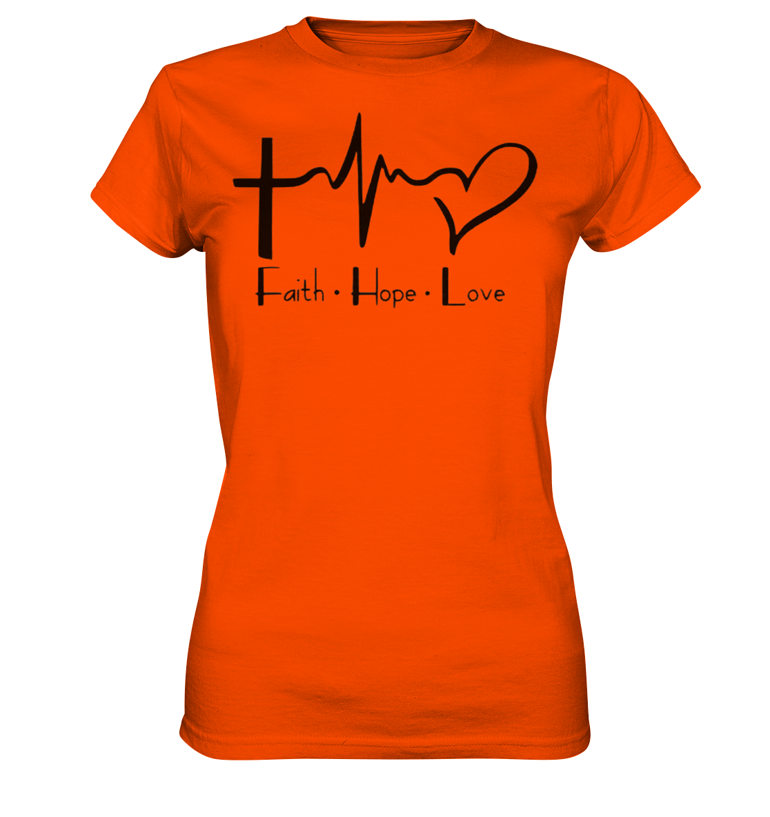 Damen Bio-Baumwoll T-Shirt "FaithHopeLove" - Ladies Premium Shirt