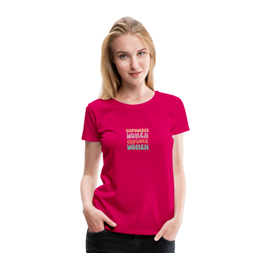 Frauen Empowered T-Shirt - dunkles Pink