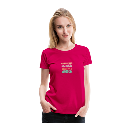 Frauen Empowered T-Shirt - dunkles Pink