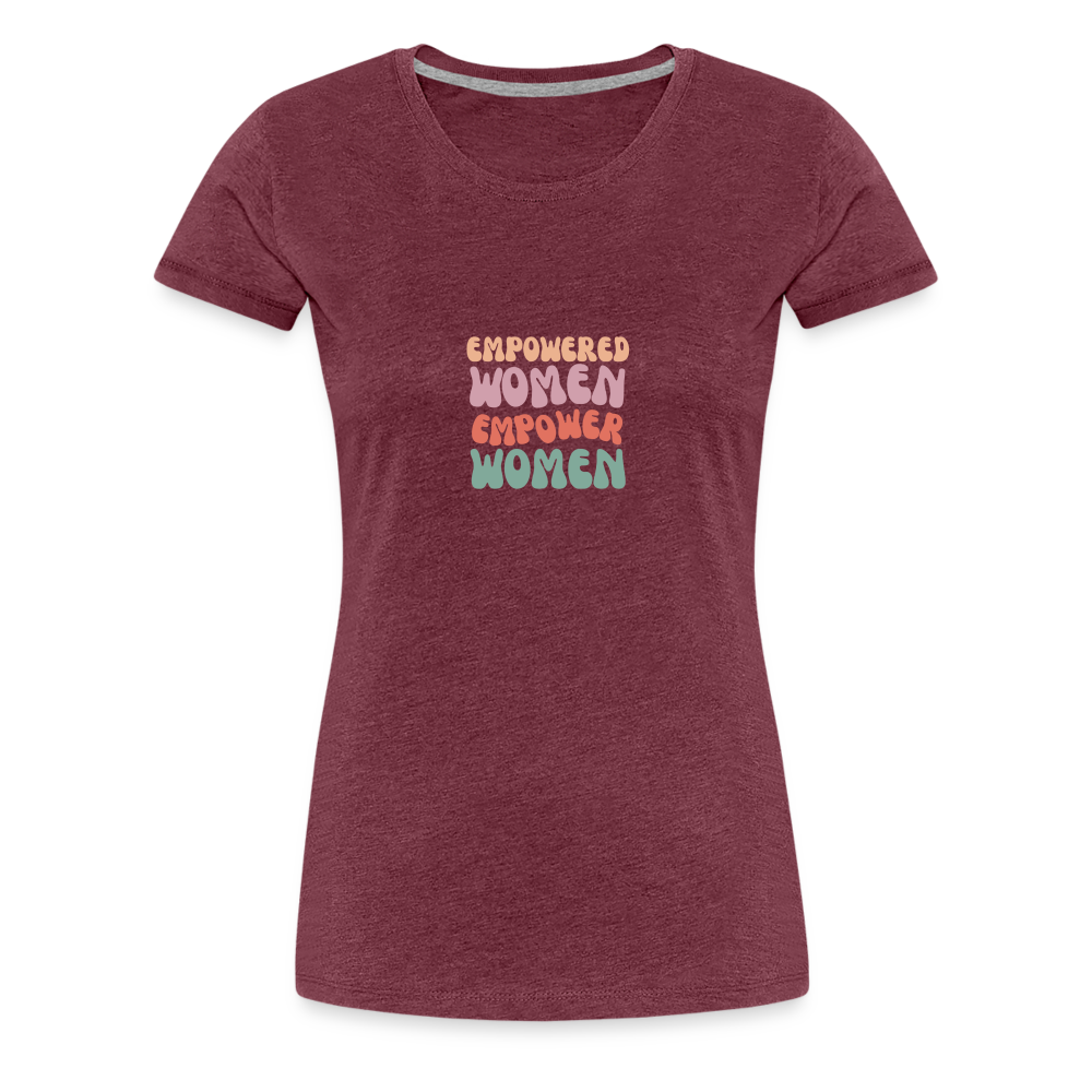 Frauen Empowered T-Shirt - Bordeauxrot meliert