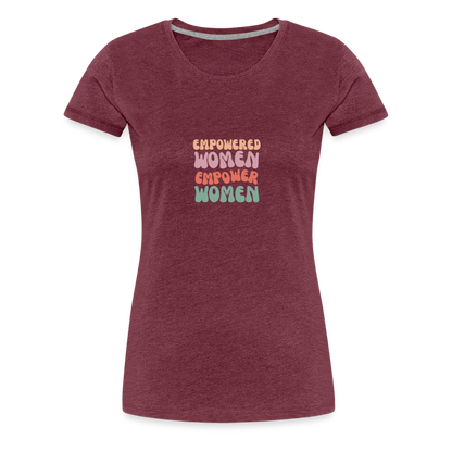 Frauen Empowered T-Shirt - Bordeauxrot meliert