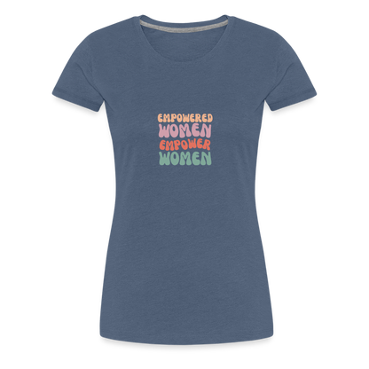 Frauen Empowered T-Shirt - Blau meliert