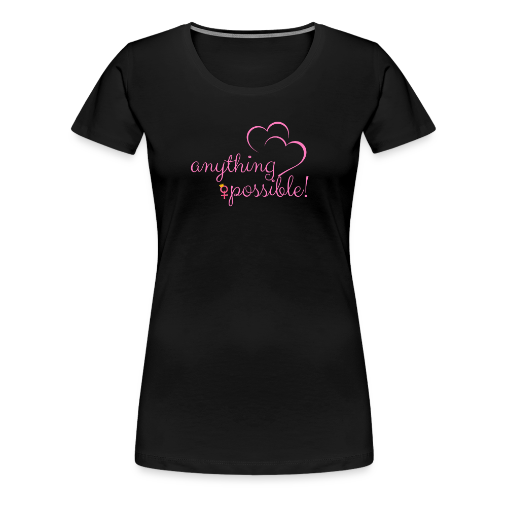 Frauen T-Shirt Anything Possible - Schwarz