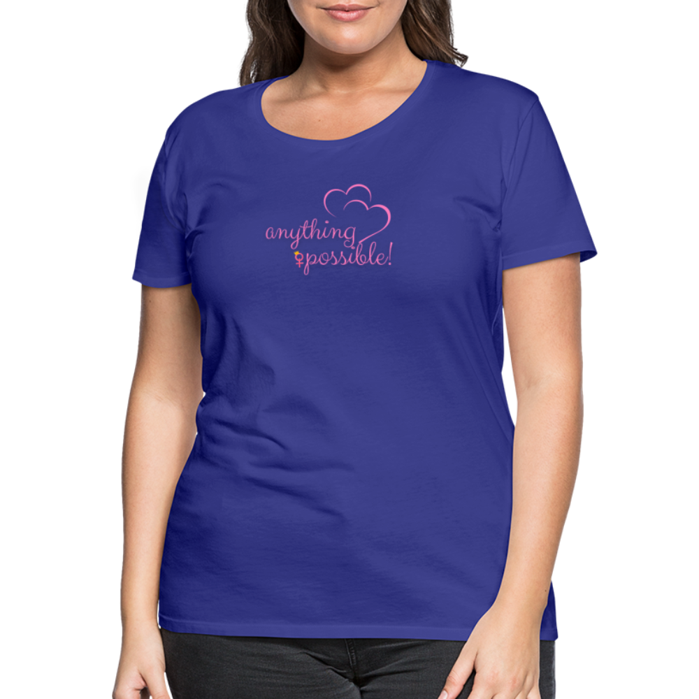 Frauen T-Shirt Anything Possible - Königsblau