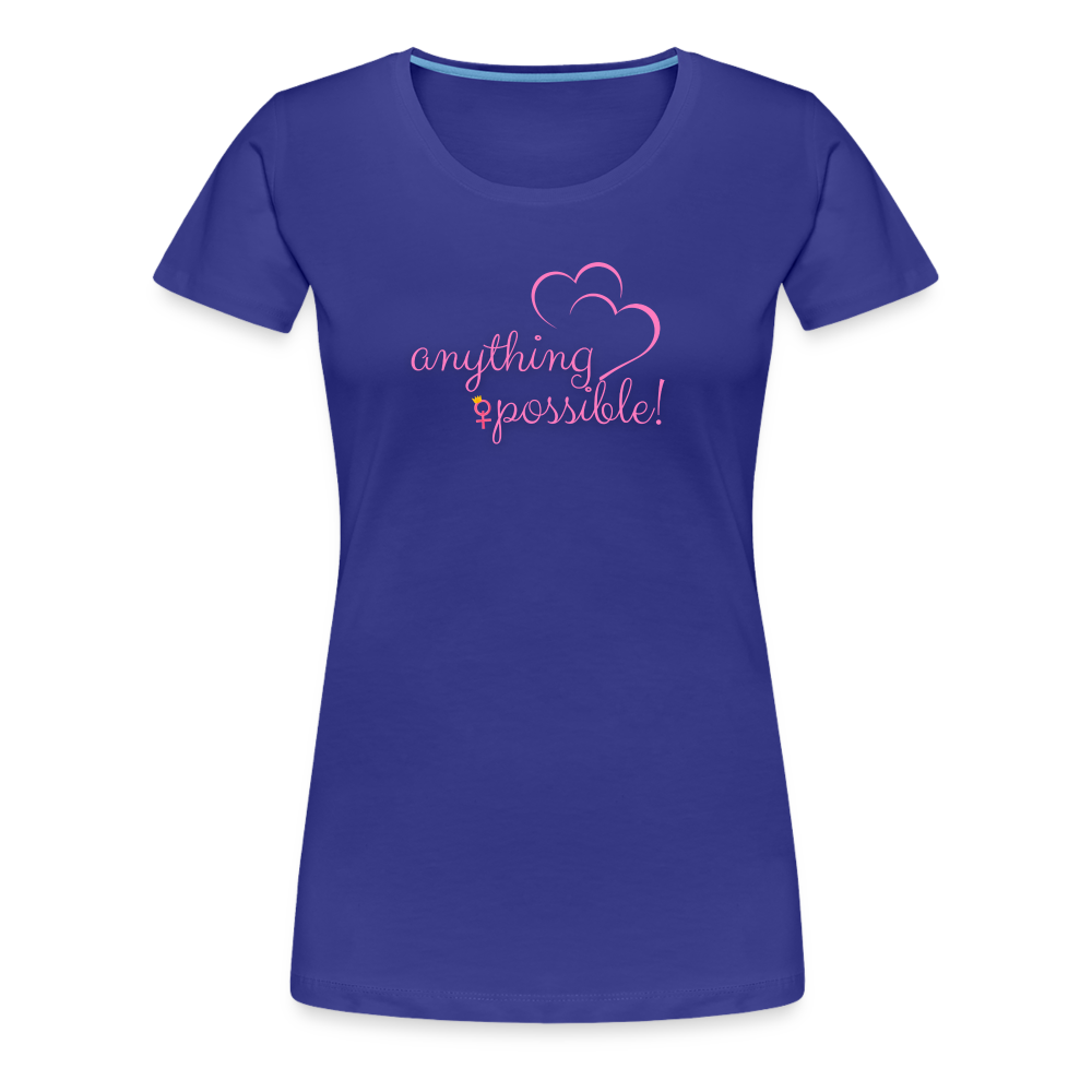 Frauen T-Shirt Anything Possible - Königsblau