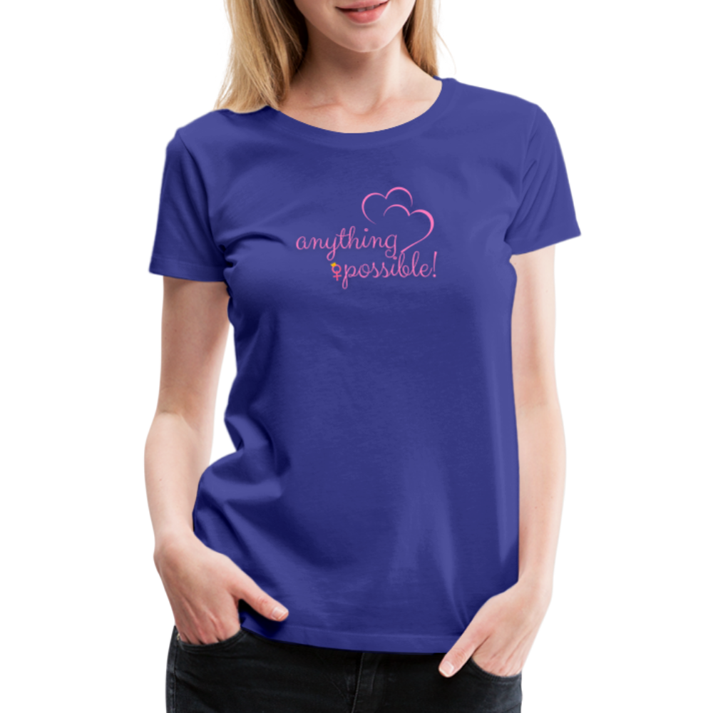 Frauen T-Shirt Anything Possible - Königsblau