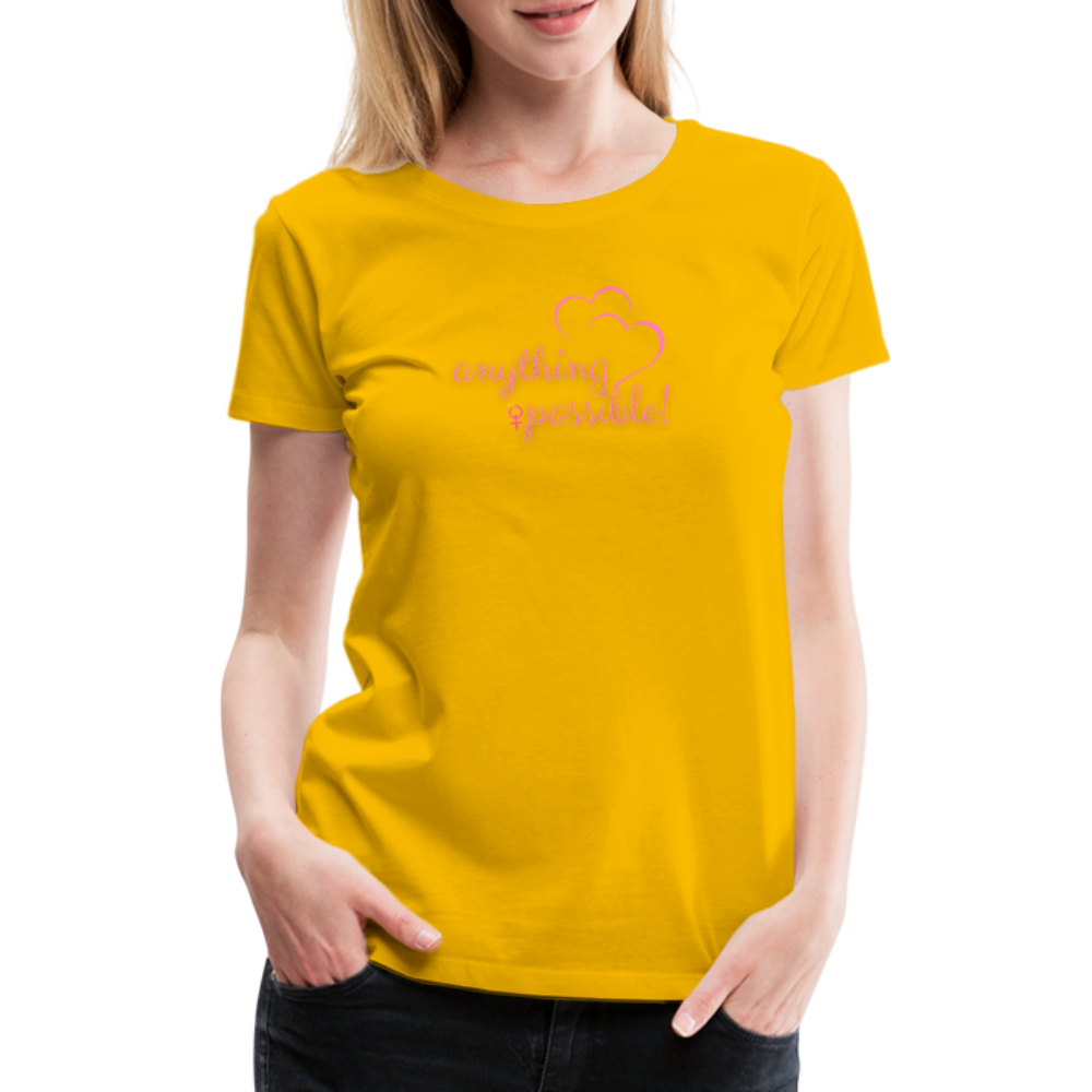 Frauen T-Shirt Anything Possible - Sonnengelb