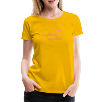 Frauen T-Shirt Anything Possible - Sonnengelb