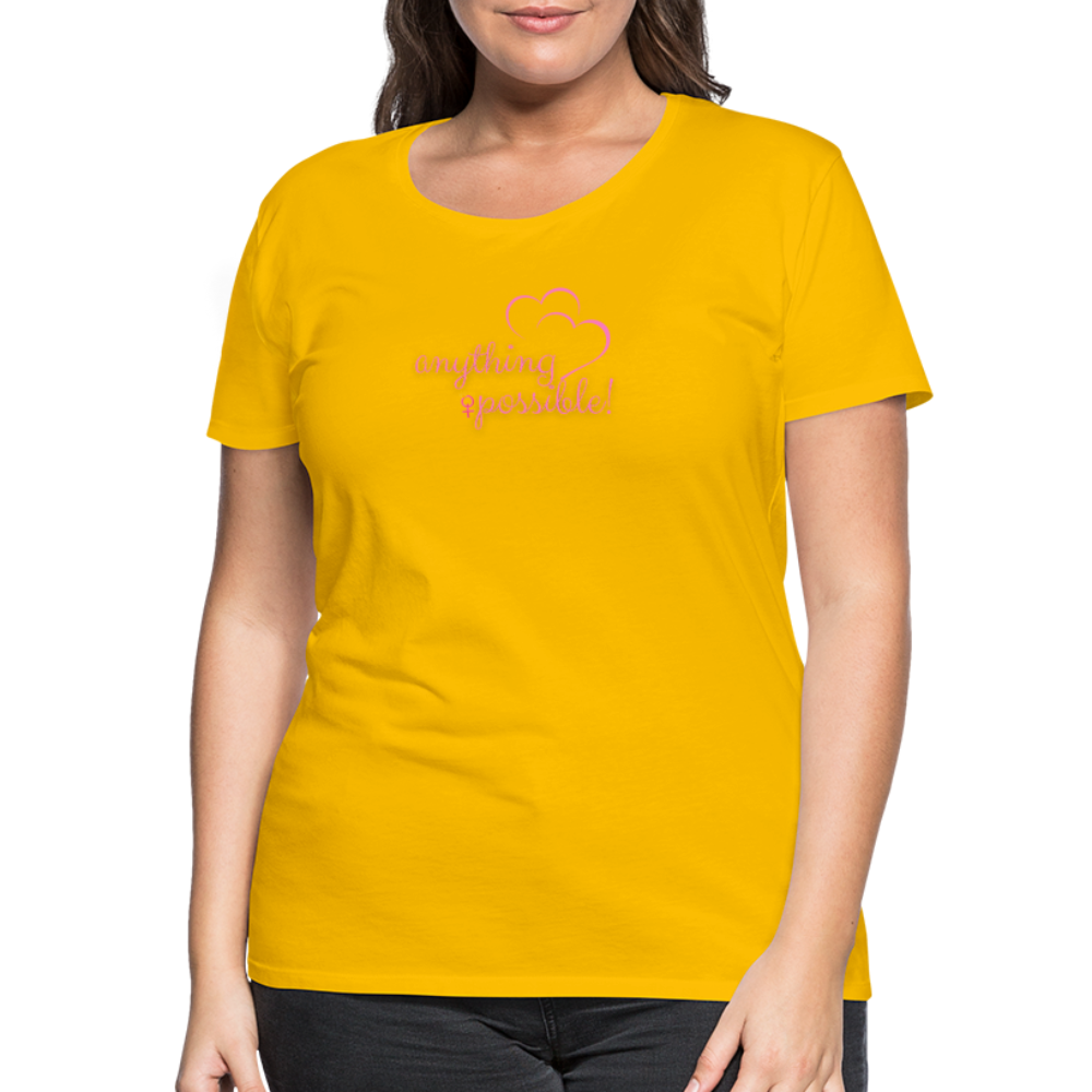 Frauen T-Shirt Anything Possible - Sonnengelb