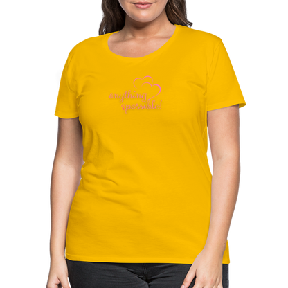 Frauen T-Shirt Anything Possible - Sonnengelb