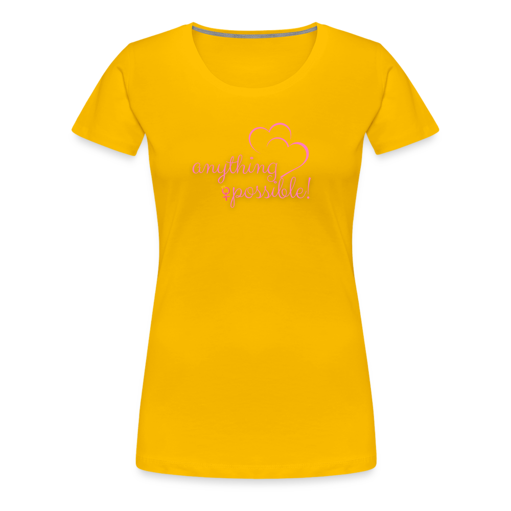 Frauen T-Shirt Anything Possible - Sonnengelb