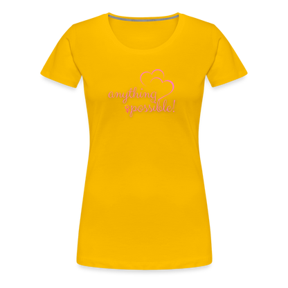 Frauen T-Shirt Anything Possible - Sonnengelb