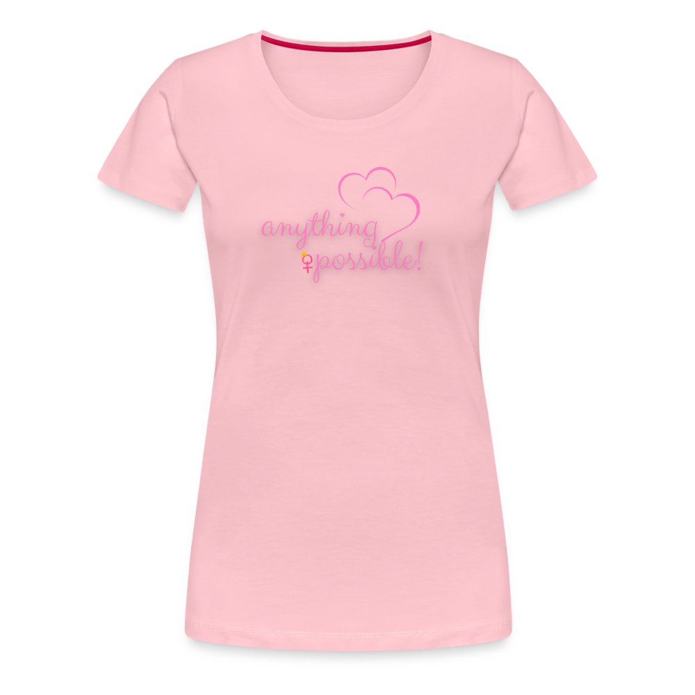 Frauen T-Shirt Anything Possible - Hellrosa