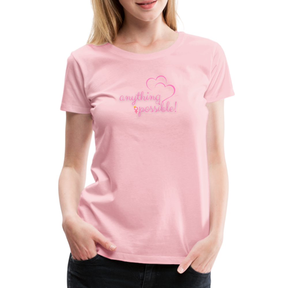 Frauen T-Shirt Anything Possible - Hellrosa