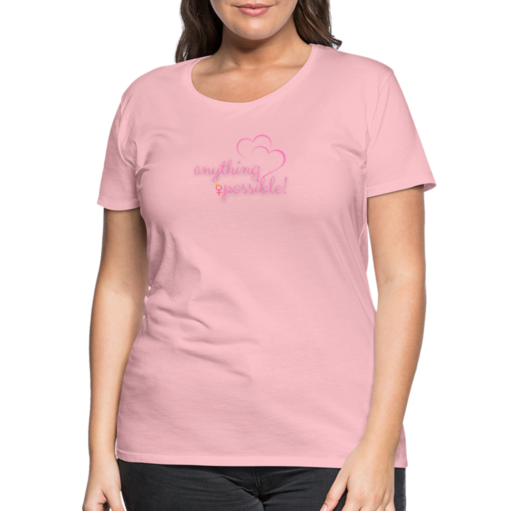 Frauen T-Shirt Anything Possible - Hellrosa