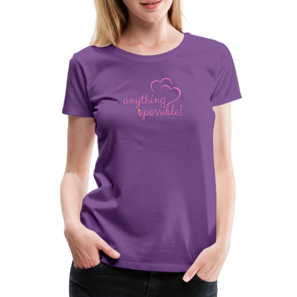 Frauen T-Shirt Anything Possible - Lila