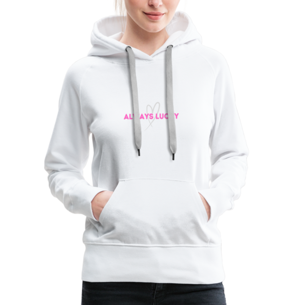 Frauen Premium Hoodie Always Lucky - weiß