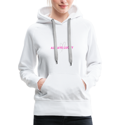 Frauen Premium Hoodie Always Lucky - weiß