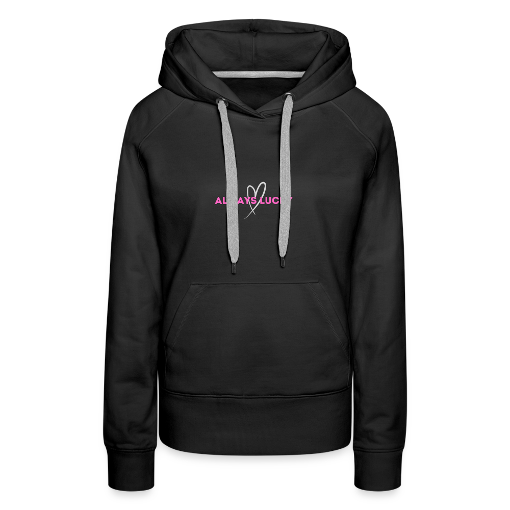 Frauen Premium Hoodie Always Lucky - Schwarz