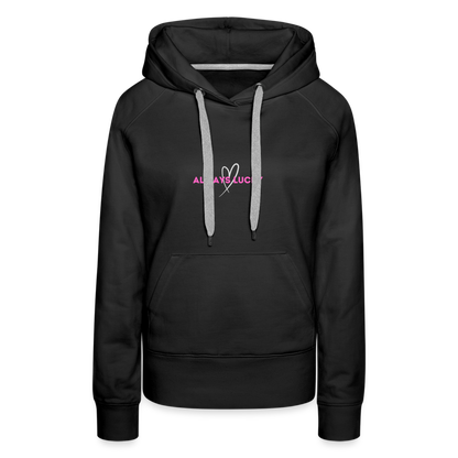 Frauen Premium Hoodie Always Lucky - Schwarz