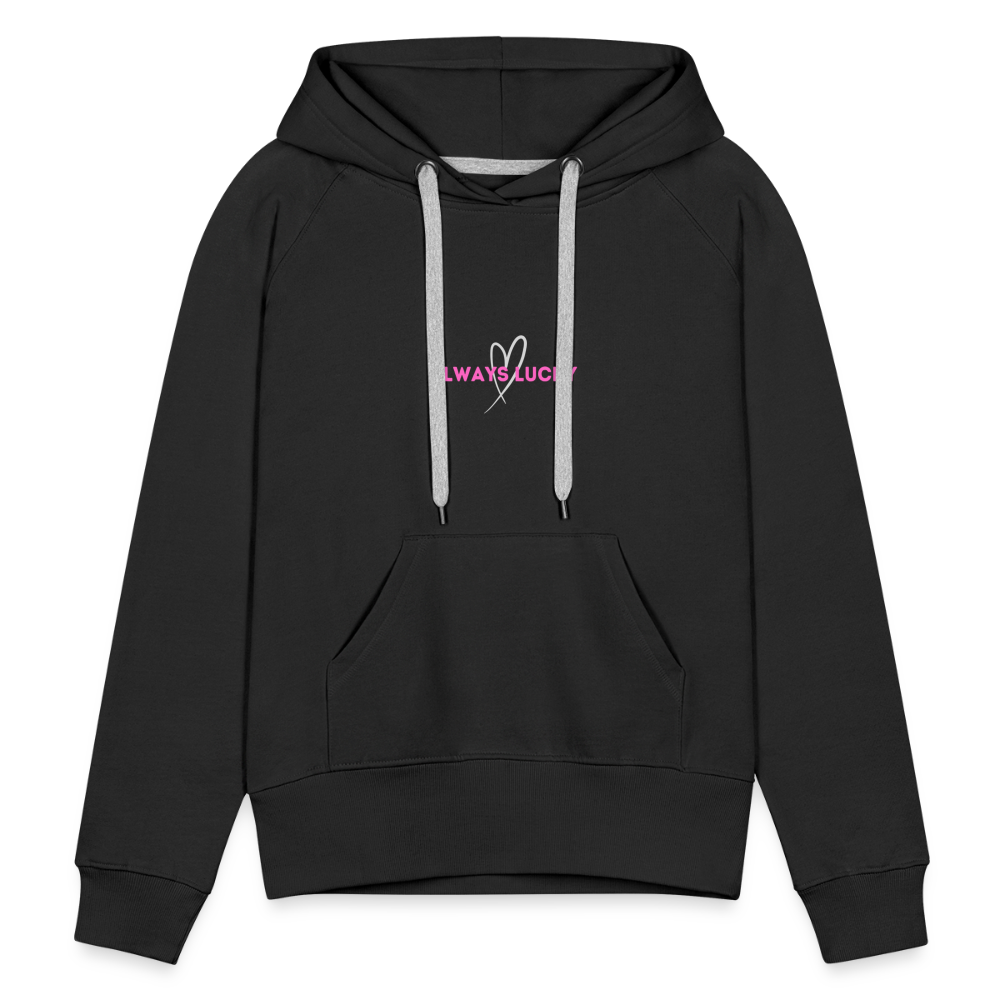 Frauen Premium Hoodie Always Lucky - Schwarz