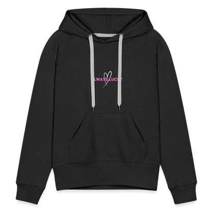 Frauen Premium Hoodie Always Lucky - Schwarz