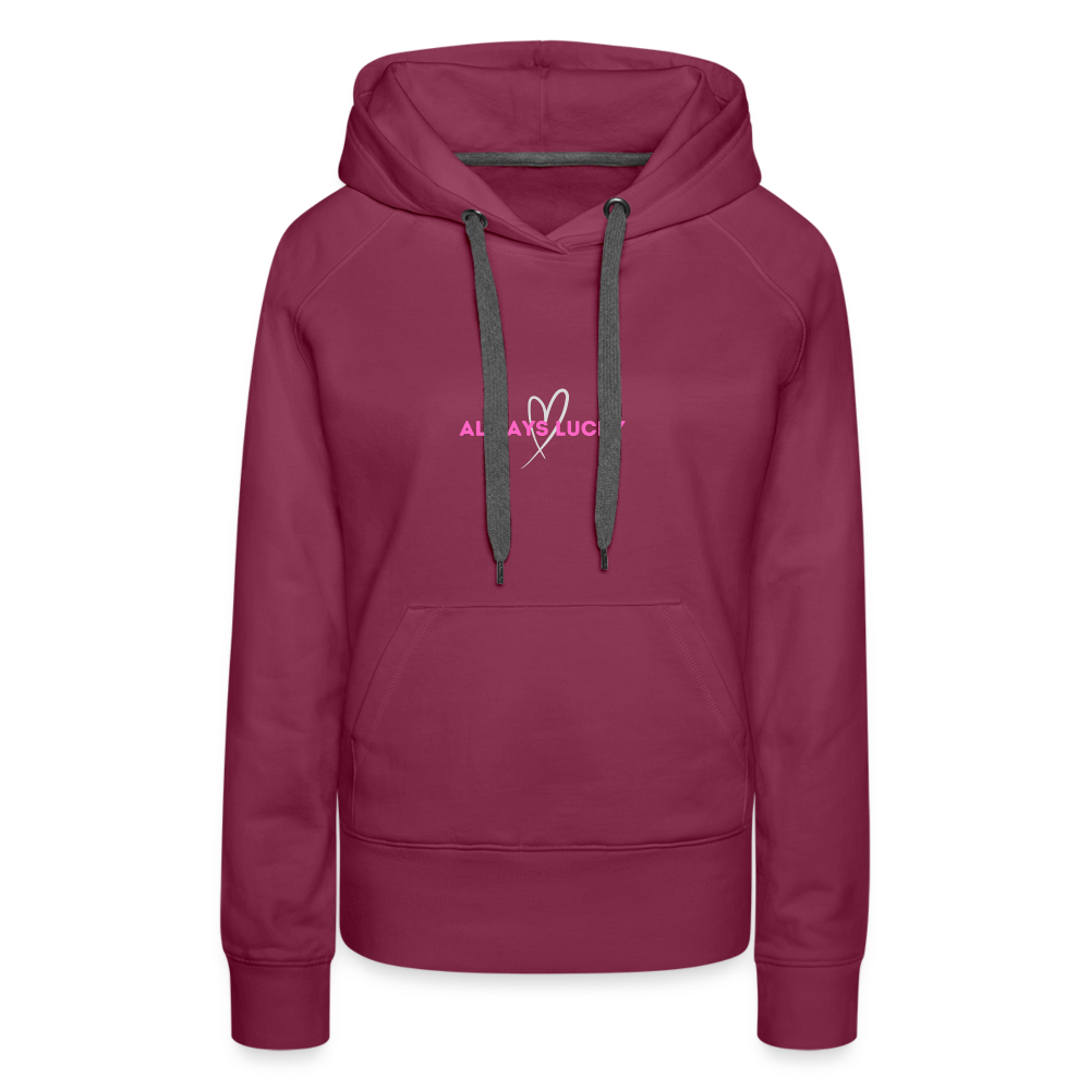 Frauen Premium Hoodie Always Lucky - Bordeaux