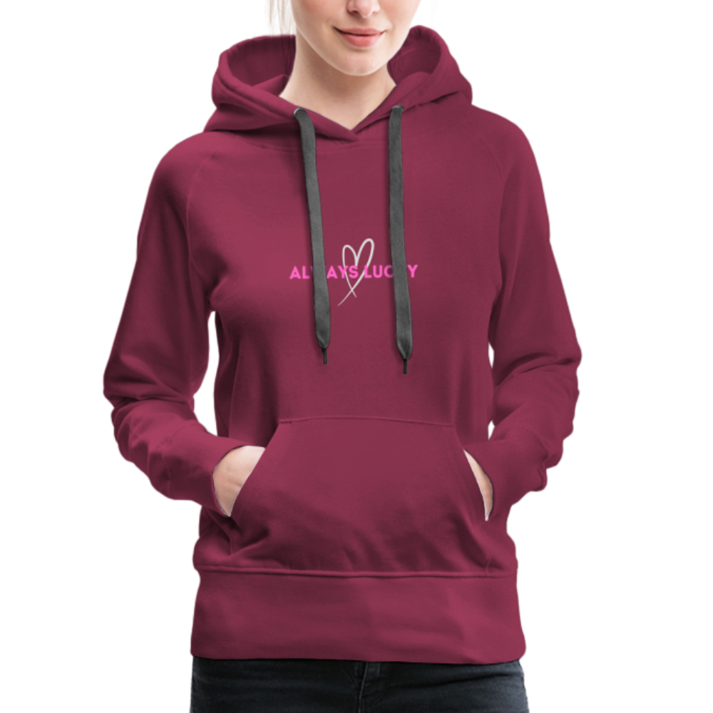 Frauen Premium Hoodie Always Lucky - Bordeaux