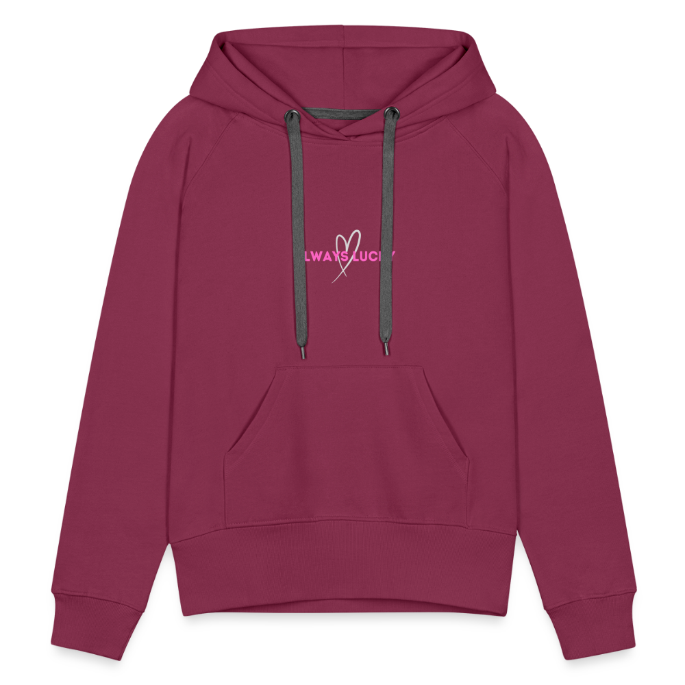 Frauen Premium Hoodie Always Lucky - Bordeaux